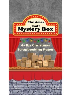 Christmas Craft Mystery Box 4+ Lbs Scrapbooking Paper